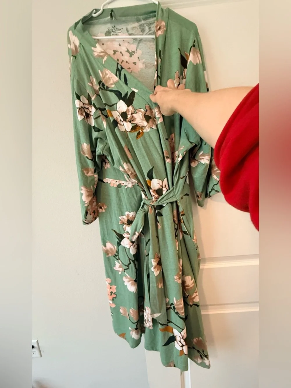 Baby Be Mine Green Floral Robe